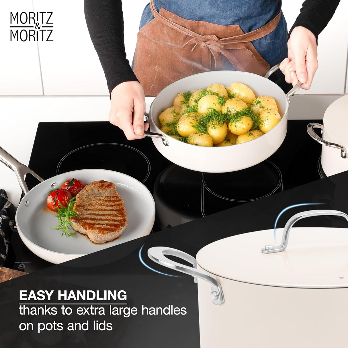 7-Piece Cast Aluminum Cookware Set with Lids