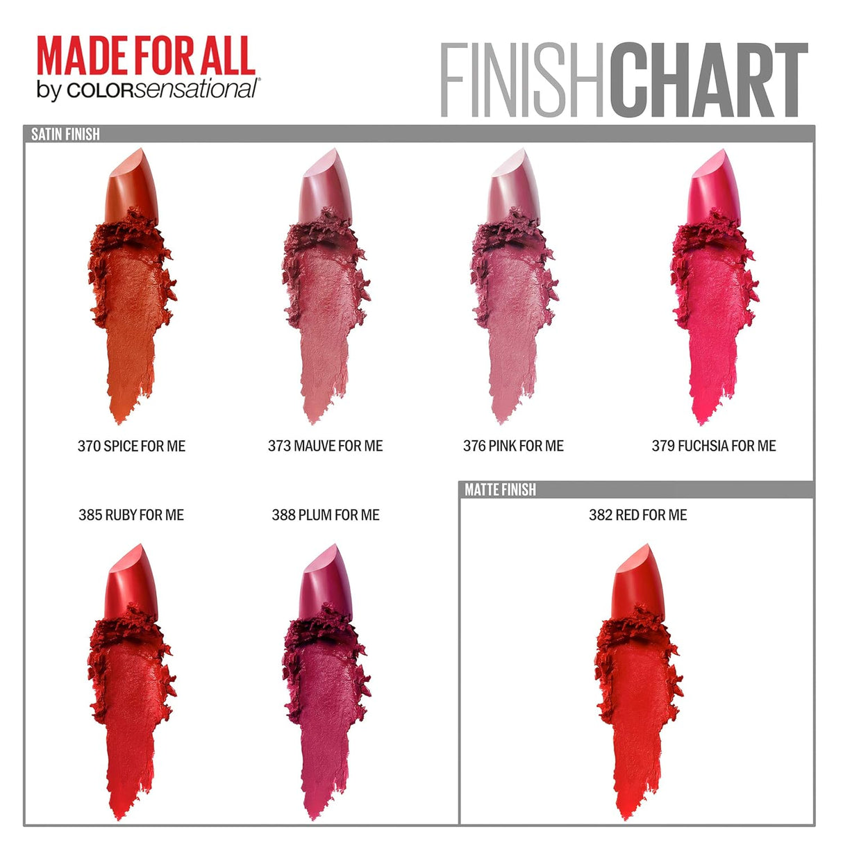 2-PACK Maybelline Color Sensational Made for All Lipstick, Crisp Lip Color & Hydrating Formula, 376 Pink For Me, Nude Pink