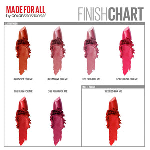 2-PACK Maybelline Color Sensational Made for All Lipstick, Crisp Lip Color & Hydrating Formula, 376 Pink For Me, Nude Pink