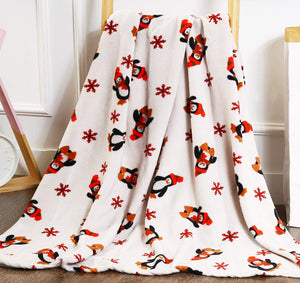NobleHouse Velvet Touch Holiday Throw Fleece Blanket (50" x 60")
