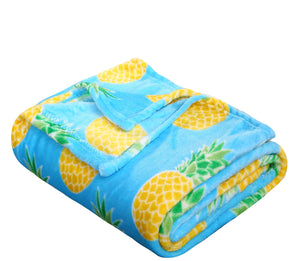 Decor&More Tropical Summer Novelty Velvet Fleece Throw Blanket (50" x 60")