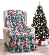 Noblehouse velvet touch holiday throw fleece blanket (50" x 60")