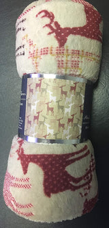 Festive holiday microplush throw blanket (50" x 60")