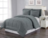 Decor&More Home Essentials 3 Piece Embossed Stripe Down Alternative Comforter Set