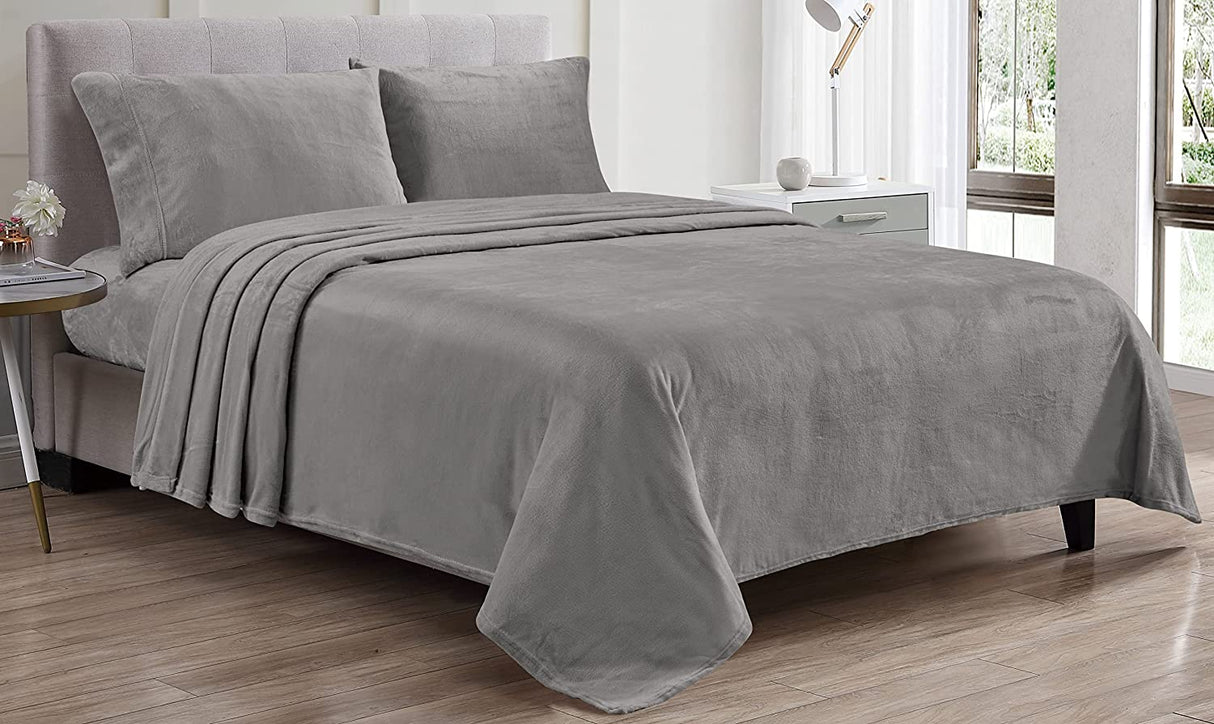 Decor&More Luxury Elegance Extra Soft Velvet Touch Microplush Sheet Set