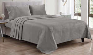 Decor&More Luxury Elegance Extra Soft Velvet Touch Microplush Sheet Set