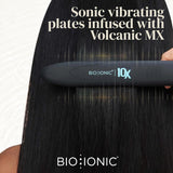 Bio Ionic 10X Styling Iron, Hair Straightener with 1" Sonic Vibrating Plates, Flat Iron with Moisturizing Heat Technology, Versatile Hair Straightener and Curler