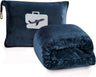 Comfort Fly Travel Blanket & Pillow – 2-in-1 Micro Plush Airplane Blanket with Carry Case (40" x 70")