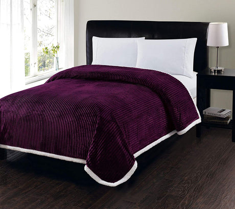 Home essentials corduroy sherpa blanket