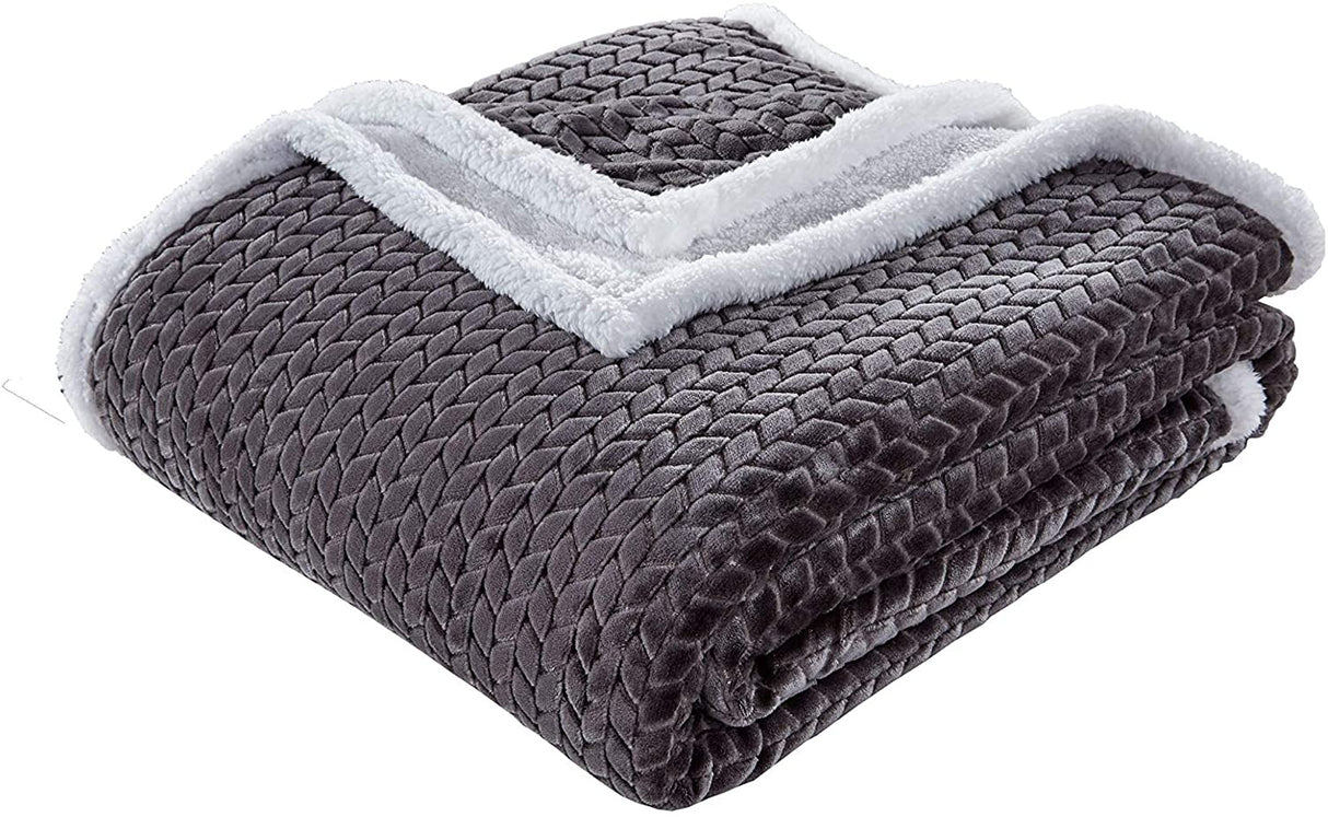 Home essentials braided sherpa blanket