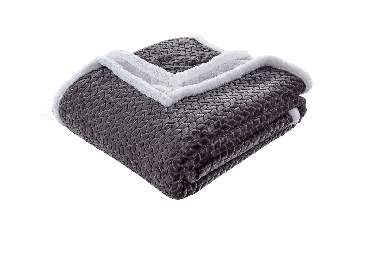 Faith, Hope, Love Home Décor Home Essentials Braided Sherpa Blanket