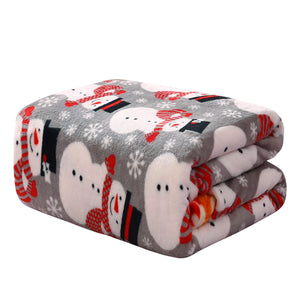Faith, Hope, Love Home Décor Santa'S Little Helper Collection Festive And Cuddly Holiday Microplush Throw Blanket (50" X 60") - Winter Snowman