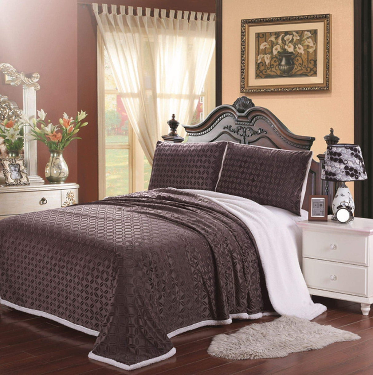 Faith, Hope, Love Home Decor Home Essentials Fantasia Sherpa Blanket