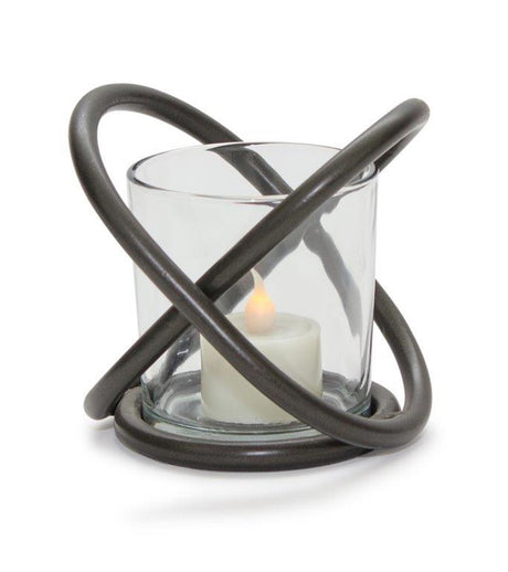 Modern-metal-votive-holder-with-glass-insert-(set-of-2)-Candle-Holders