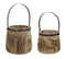 Wooden-Pail-Planter-with-Metal-Handle-Accent-(Set-of-2)-Garden-Decor