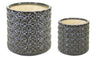 Geometric Pattern Ceramic Pot (Set of 2)