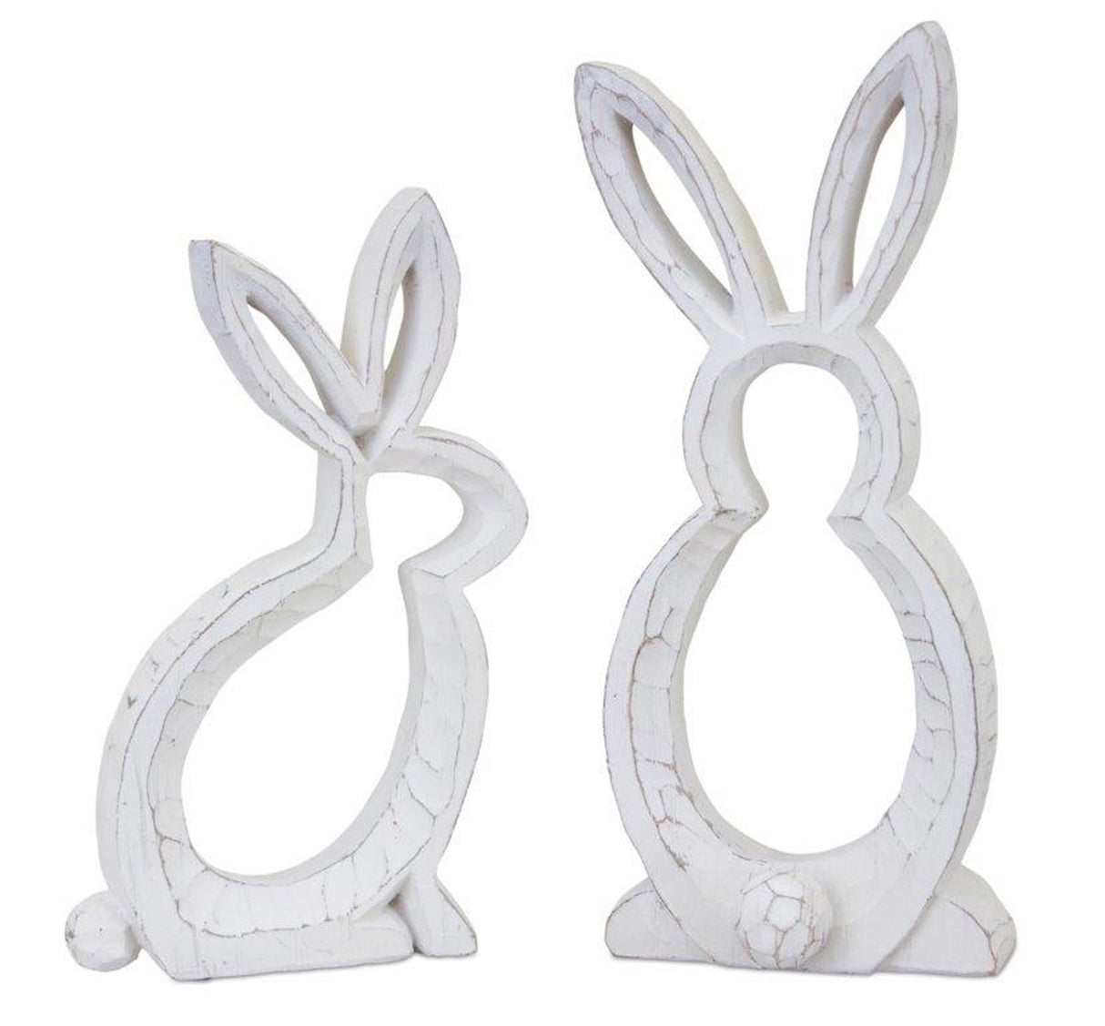 Carved-stone-bunny-outline-decor-(set-of-2)-Easter-Decor