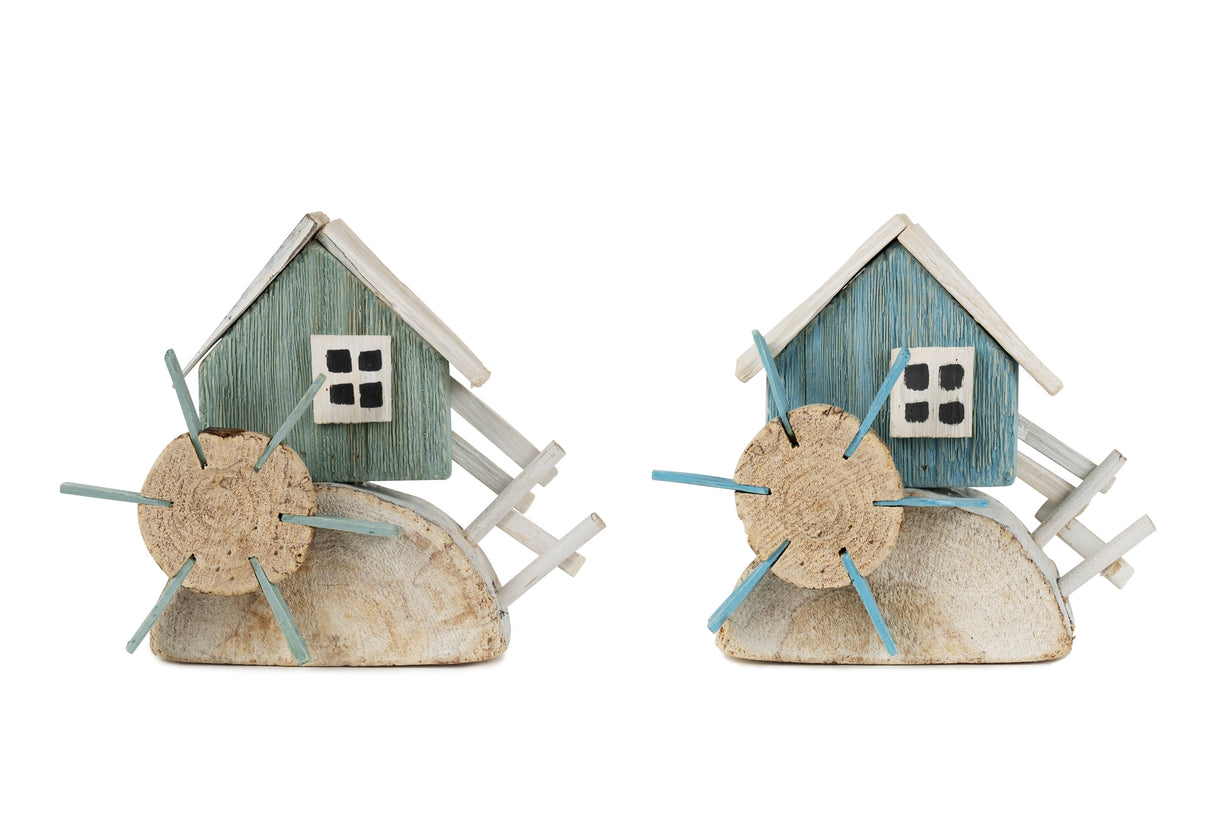 Wooden-water-wheel-décor-(set-of-2)-Garden-Decor