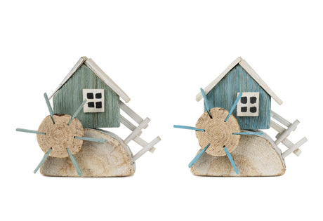 Wooden-water-wheel-décor-(set-of-2)-Garden-Decor