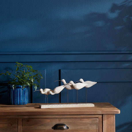 Wooden sea bird sculpture 13"l