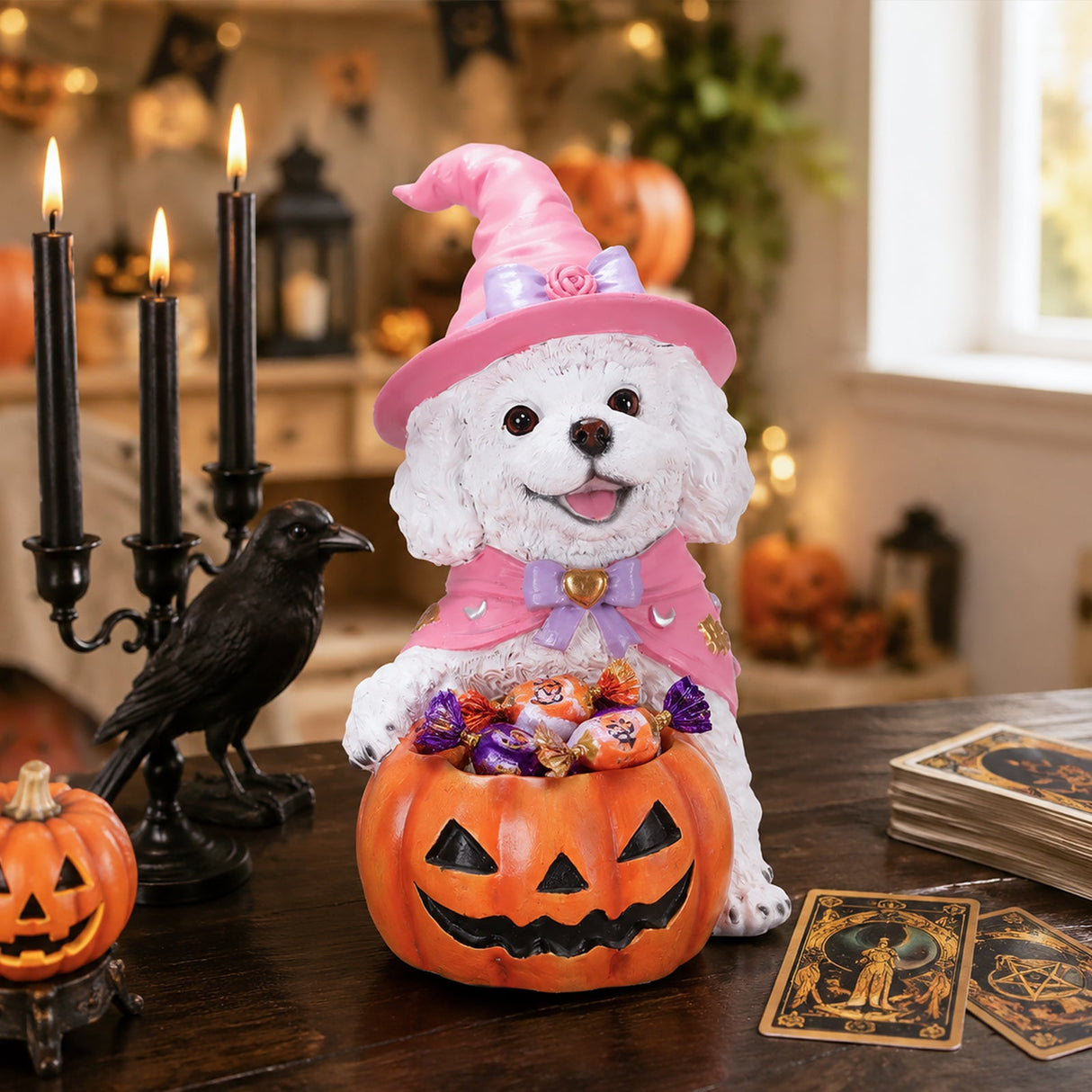 Halloween Labrador Puppy Statue