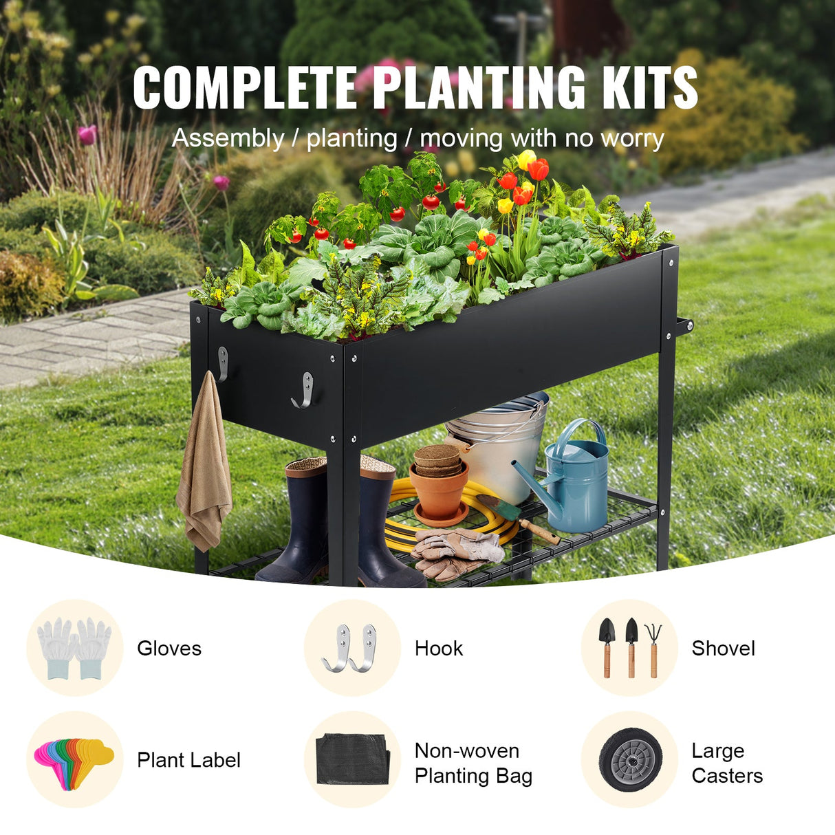 Raised Garden Bed - Elevated Metal Planter Box