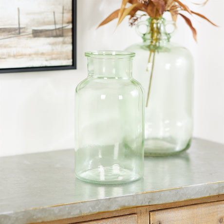 Sage Green Glass Vase 10.24"H