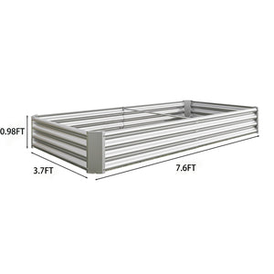 Raised Garden Bed Kit - Metal Raised Bed Garden 7.6x3.7x0.98ft