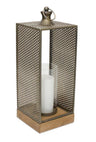 Punched-Metal-Candle-Holder-with-Wooden-Base-Candle-Holders