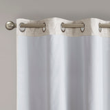 Tonal printed faux silk total blackout curtain panel pair(2 pcs window panels)