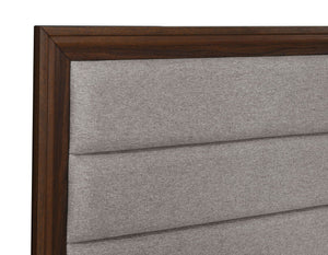 Welsley 50-inch Upholstered Queen Bed Walnut