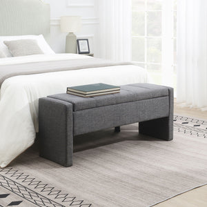 Modern Upholstered Large Bed End Bench With Storage