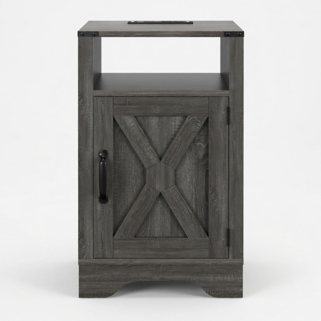 Farmhouse Nightstand, Charging Station & Storage