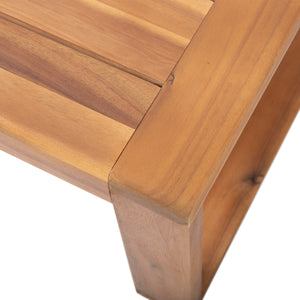 Paloma Loveseat and Coffee Table with Weather-Resistant Cushions - Acacia Wood