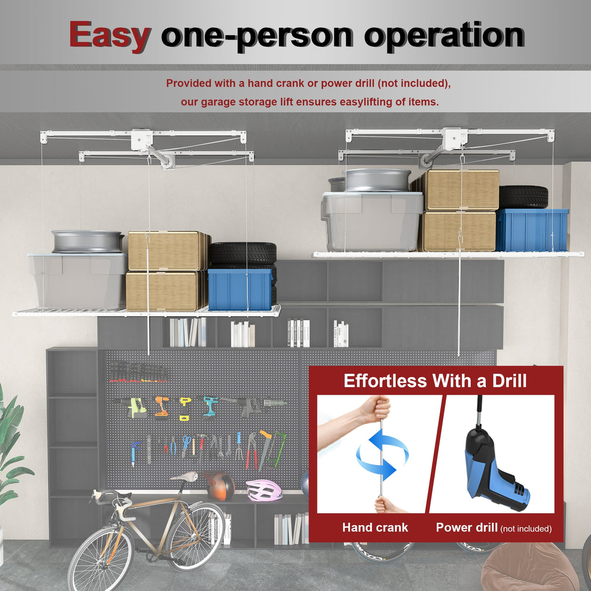 Overhead Garage Storage Rack - 4x8 FT