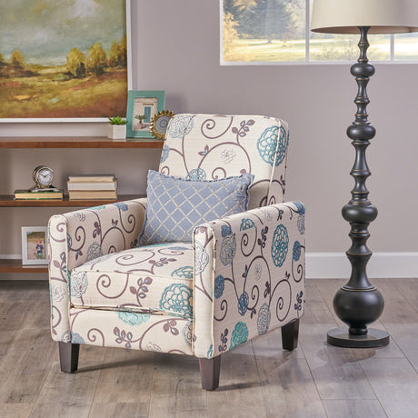 Abernathy Floral Push-Back Recliner of Refined Comfort