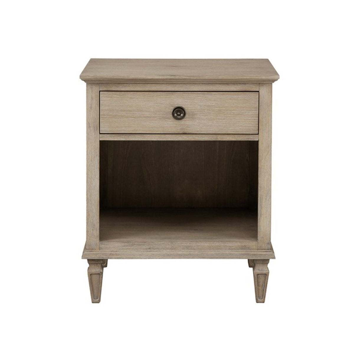 Victoria Nightstand with Open Storage - French Design - Multiple Colors