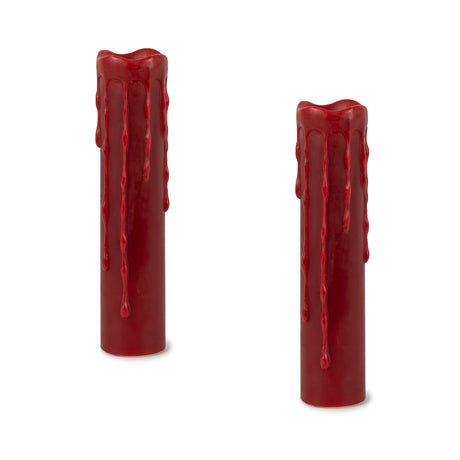 Red-LED-Dripping-Wax-Designer-Candle-with-Remote-(Set-of-2)-Candles