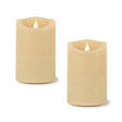 Cream-Simplux-LED-Designer-Wax-Candle-with-Remote-(Set-of-2)-Candles