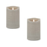 Grey-simplux-led-designer-wax-candle-with-remote-(set-of-2)-Candles