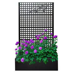 Metal Planter Box with Trellis