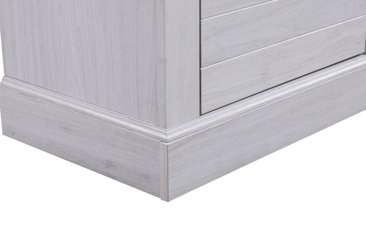 Terra - TV Stand Console With Fireplace - White Walnut