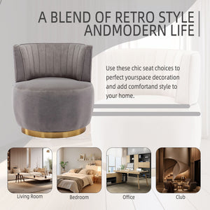 360 Degree Swivel Cuddle Barrel Accent Sofa Chair