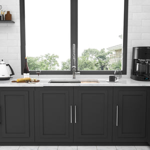 33" Undermount Kitchen Sink Single Bowl Stainless Steel Ledge Workstation In Brushed Nickel, 16 Gauge 304 Stainless Steel, 33 X 19 X 9 Inch