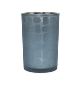 Navy Frosted Glass Candle Holder (Set of 2)