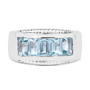 1.75 Carat Genuine Blue Topaz .925 Sterling Silver Ring