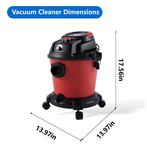 Wet Dry Vac, 5 Gallon, 4.3 Peak HP