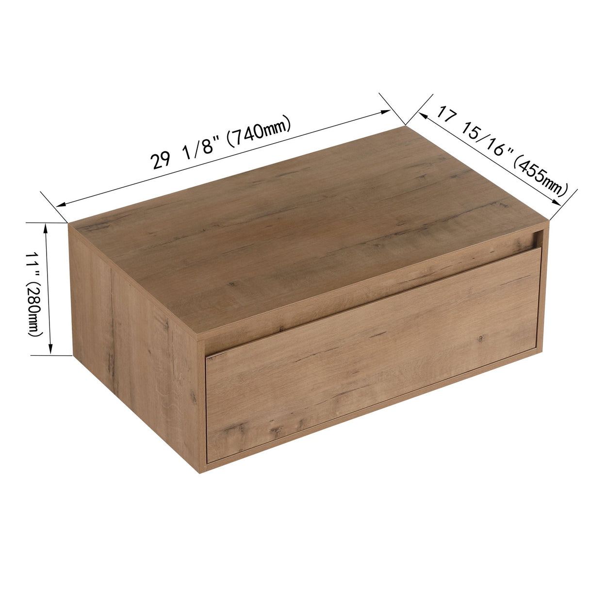 Modern Minimalist Bathroom Cabinet with Soft-Close Drawers and Floating Mounting Design
