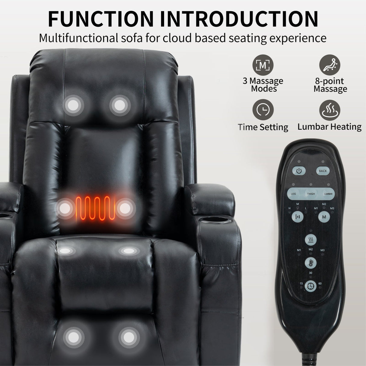 Infinite Position Power Lift Recliner Chair for Elderly