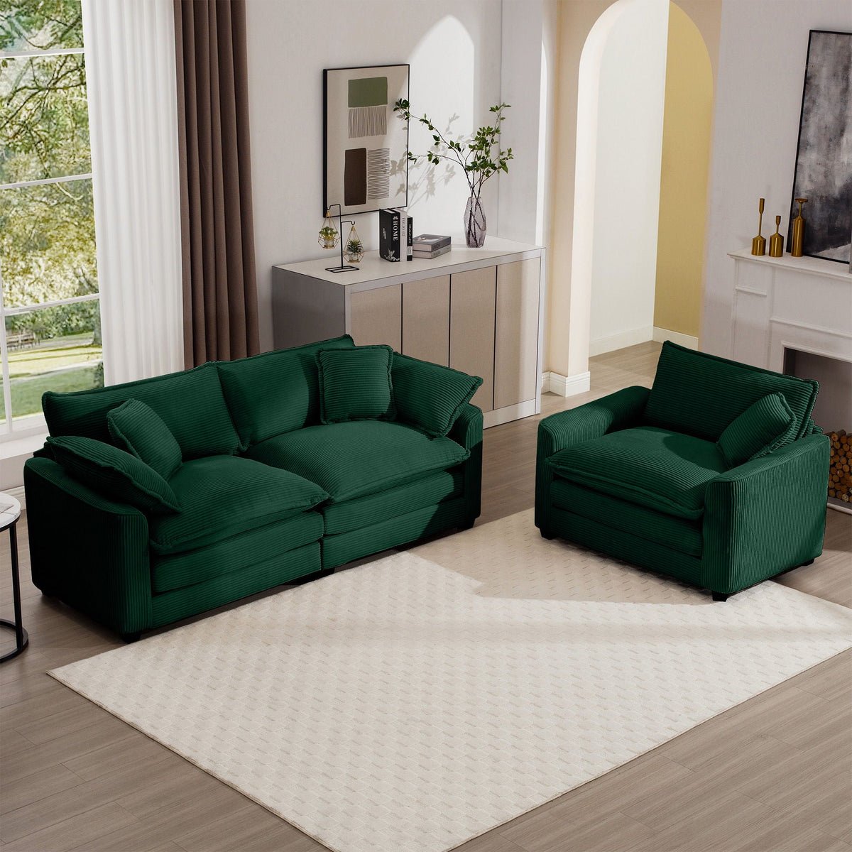 Elegant Oversized Sectional Sofa Set With Deep Seats And Flexible Layout